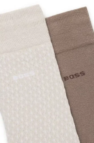 Tvåpack strumpor med logodetaljer i normal längd