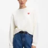 Unisex-sweatshirt i bomullsfrotté med hjärtlogotyp