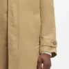 Vattenavvisande kappa med dold knäppning