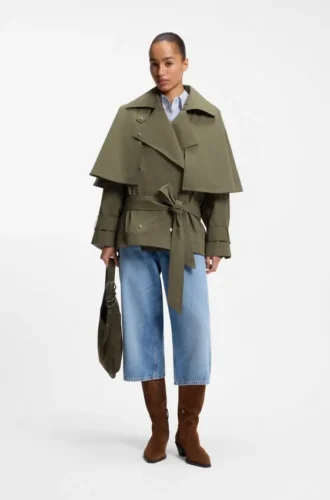 Vattenavvisande trenchcoat med bälte