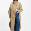 Överdimensionerad trenchcoat med vattenavvisande yta