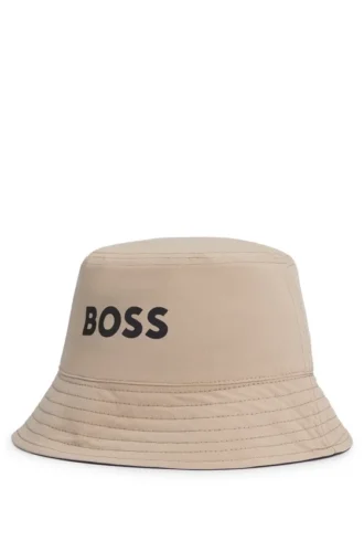 Vändbar bucket hat för barn i bomull och ripstop