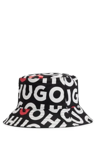 Vändbar bucket hat för barn i bomullscanvas