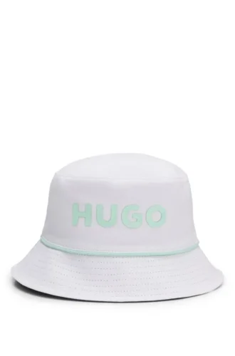 Vändbar bucket hat för barn i bomullstwill