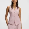 Väst i oversized-passform i stretchkrep Väst i oversized-passform i stretchkrep